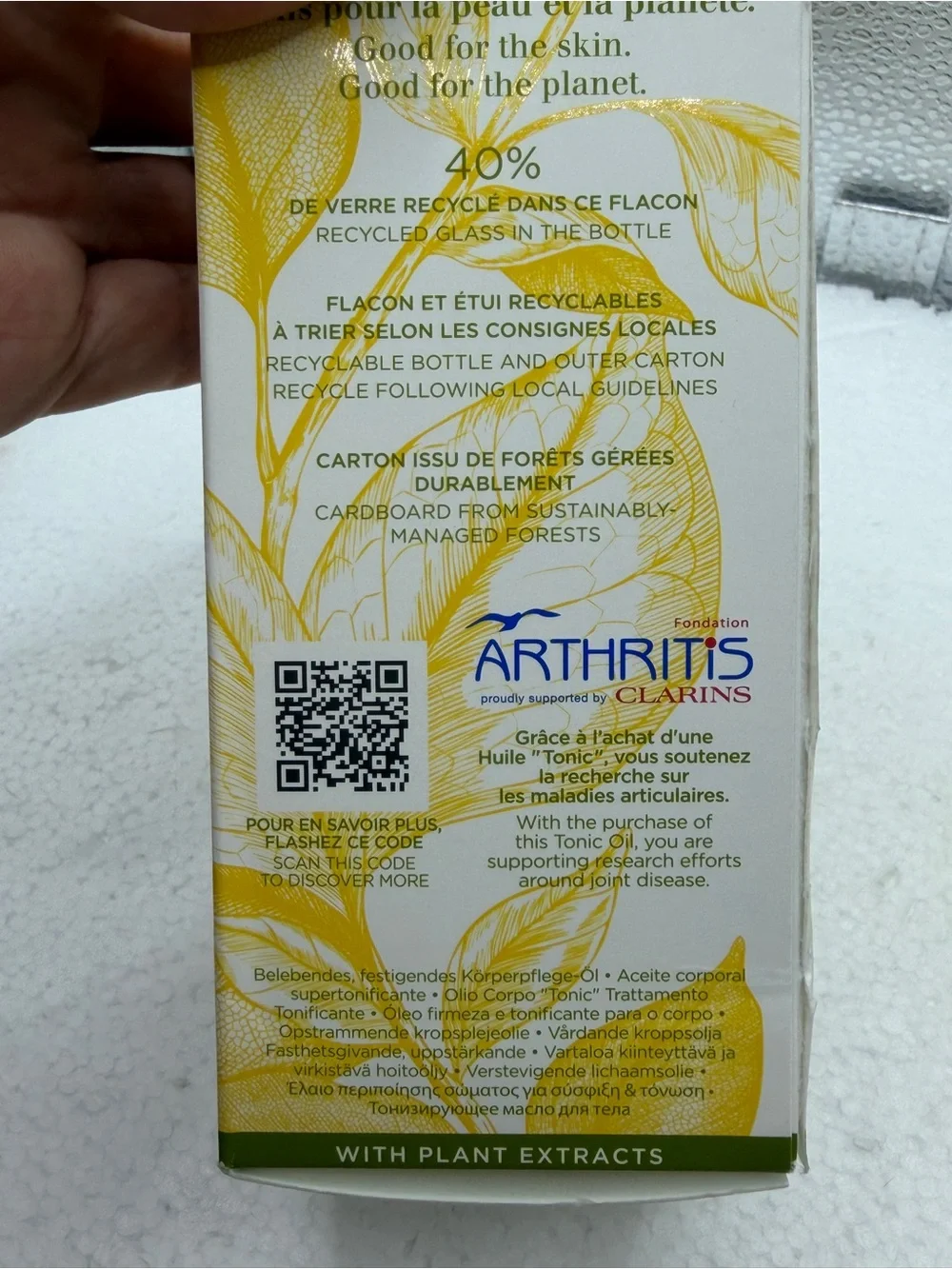 Clarins Tonic Treatment Oil — Yellow Bottle